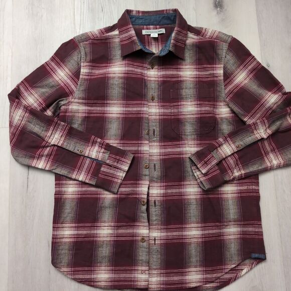 Outerknown Traditional Slub Flannel Long Sleeve Button Down Men's Medium - Picture 1 of 4